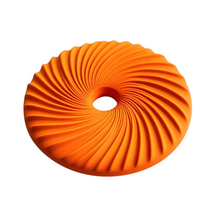 Ghylx Natural Rubber Dog Frisbee Toy - 2-in-1 Treat Dispensing Flying Disc & IQ Brain Training Toy - Floating Water Toy for Fetch & Dental Clean - Orange