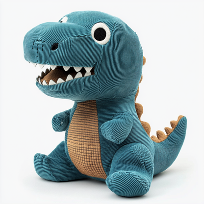 Ghylx Tough Plush Dog Toy for Aggressive Chewers - Indestructible Squeaky Dinosaur Toy with Reinforced Seams - Heavy Duty Chew Toy for Large Breeds - Teal
